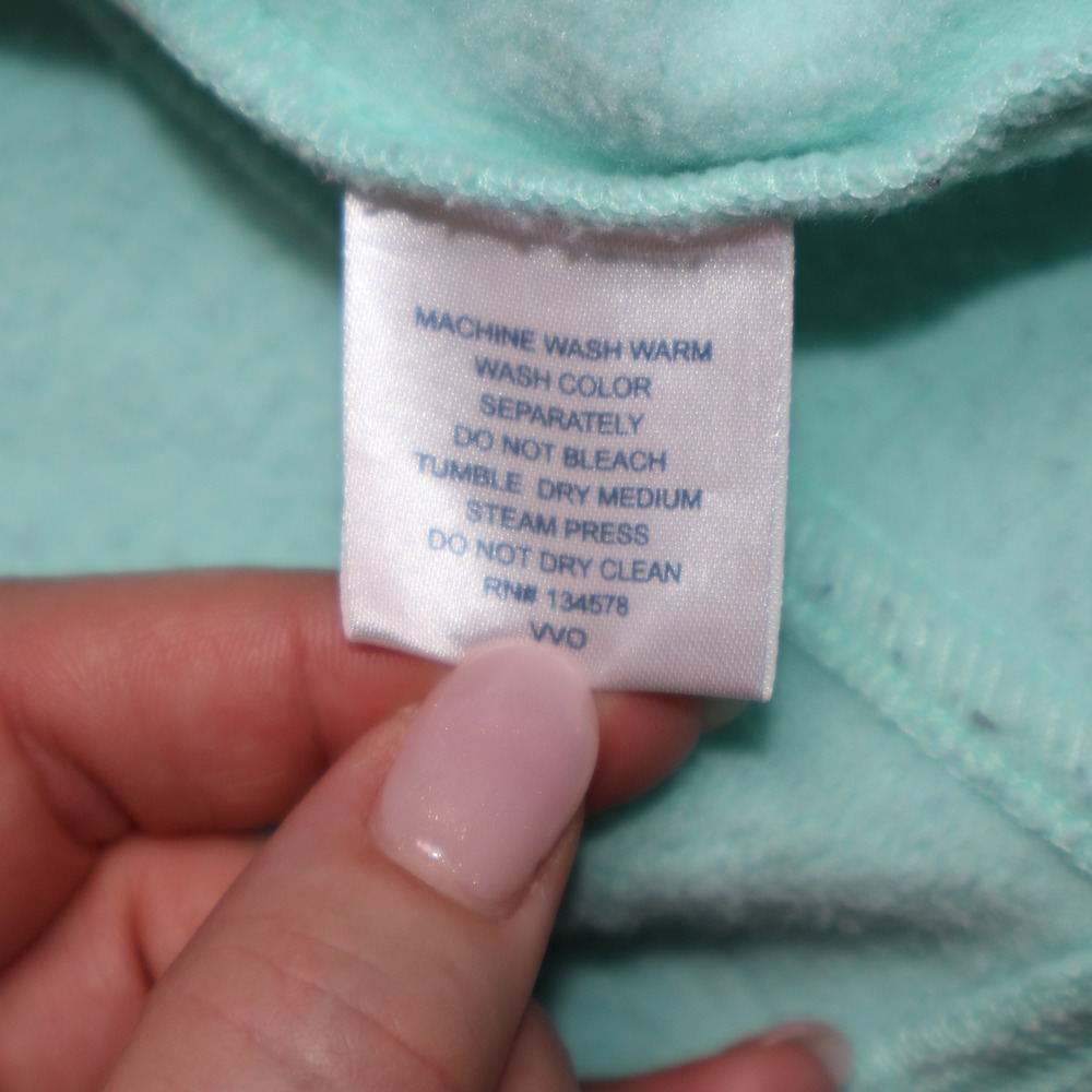 Vineyard Vines Womens Large Mint Green Quarter Zip Fleece Pullover Whale Logo - Picture 10 of 11